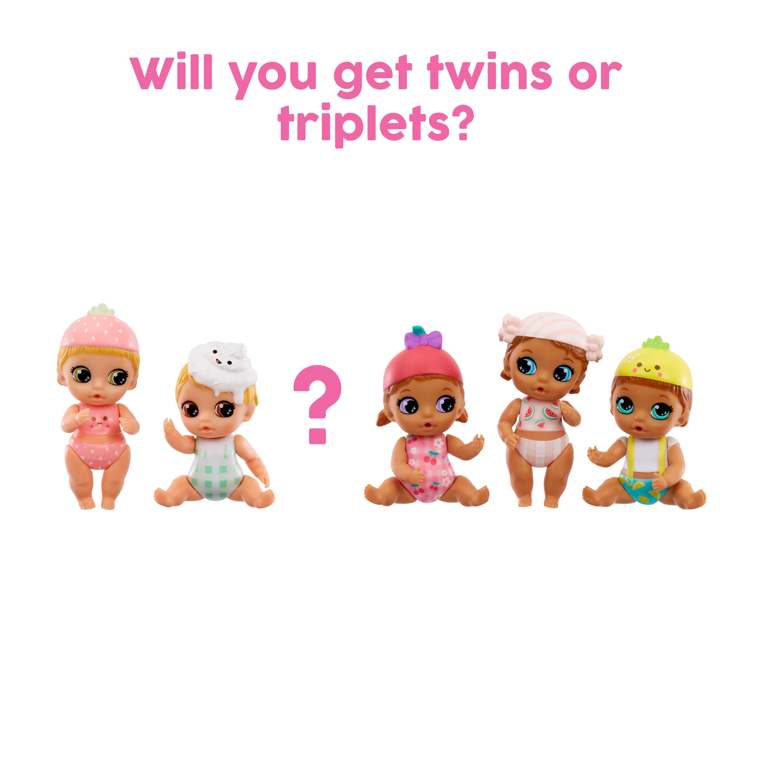 Baby Born Surprise Mini Babies Series 9 - Unwrap Surprise Twins or Triplets, Food & Activity-Themed Collectible Baby Dolls, Includes Soft Swaddle, Ducky Pull Toy, for Kids Ages 4 & Up - Image 3
