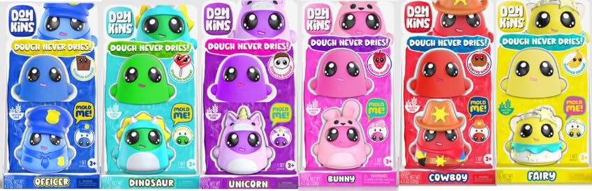 DohKins Bunny Single Pack Character - Dough Never Dries, Ages 2+ - Image 7