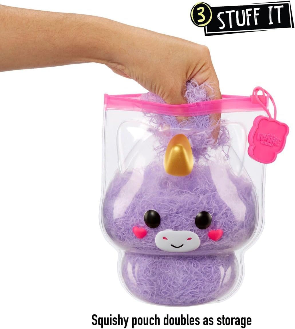 Fluffie Stuffiez Unicorn Large Collectible Feature Plush 11" - Surprise Reveal Unboxing with Huggable ASMR Fidget DIY Fur Pulling, Ultra Soft Fluff - Image 4