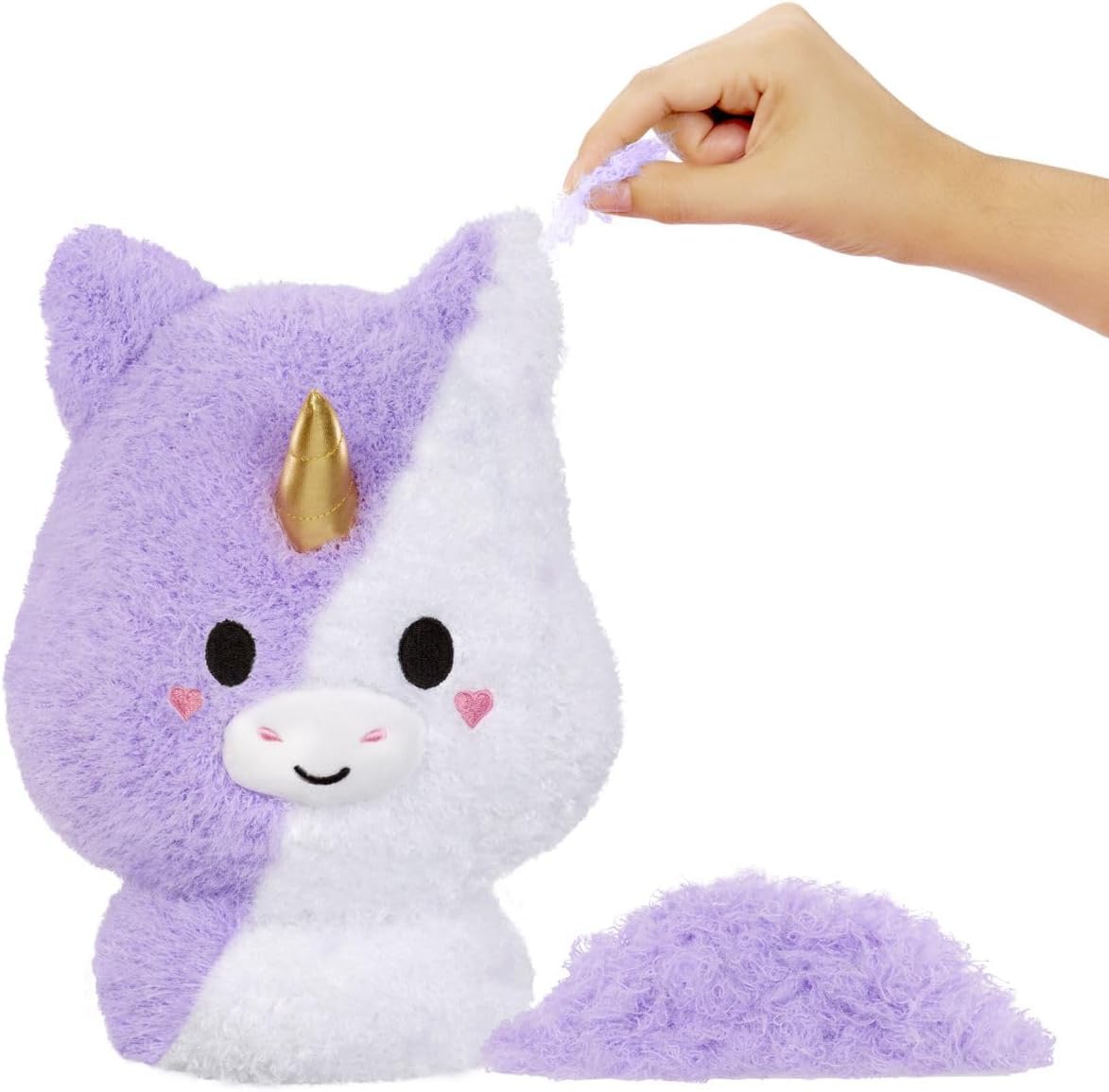 Fluffie Stuffiez Unicorn Large Collectible Feature Plush 11" - Surprise Reveal Unboxing with Huggable ASMR Fidget DIY Fur Pulling, Ultra Soft Fluff - Image 6