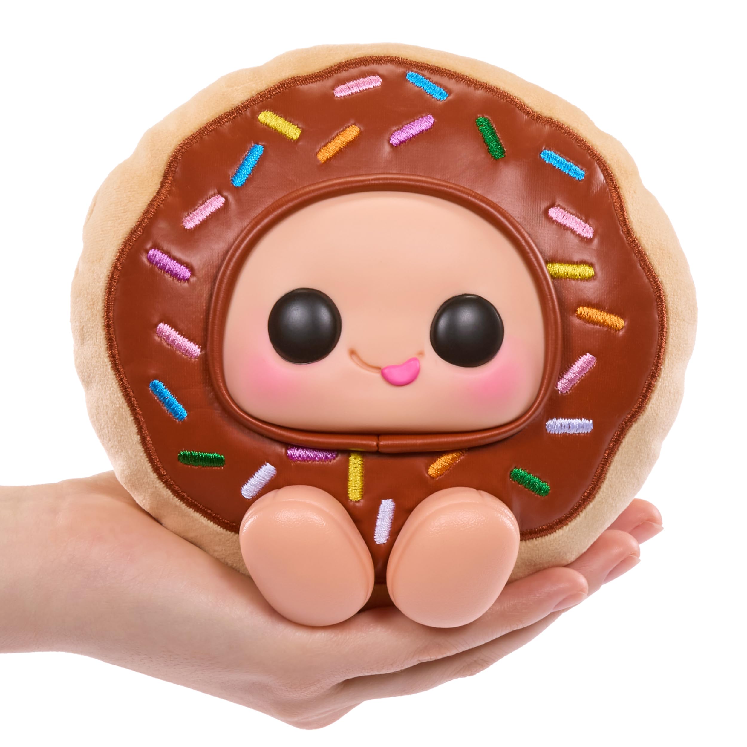 Hyojo Krispy Kreme Doughnuts Series, Blind Box Collectible Plush, Limited Edition Toy Gift for All Ages, 3 to Collect, Chocolate & Strawberry Iced, and Original Glazed with a Signature Hat - Image 4