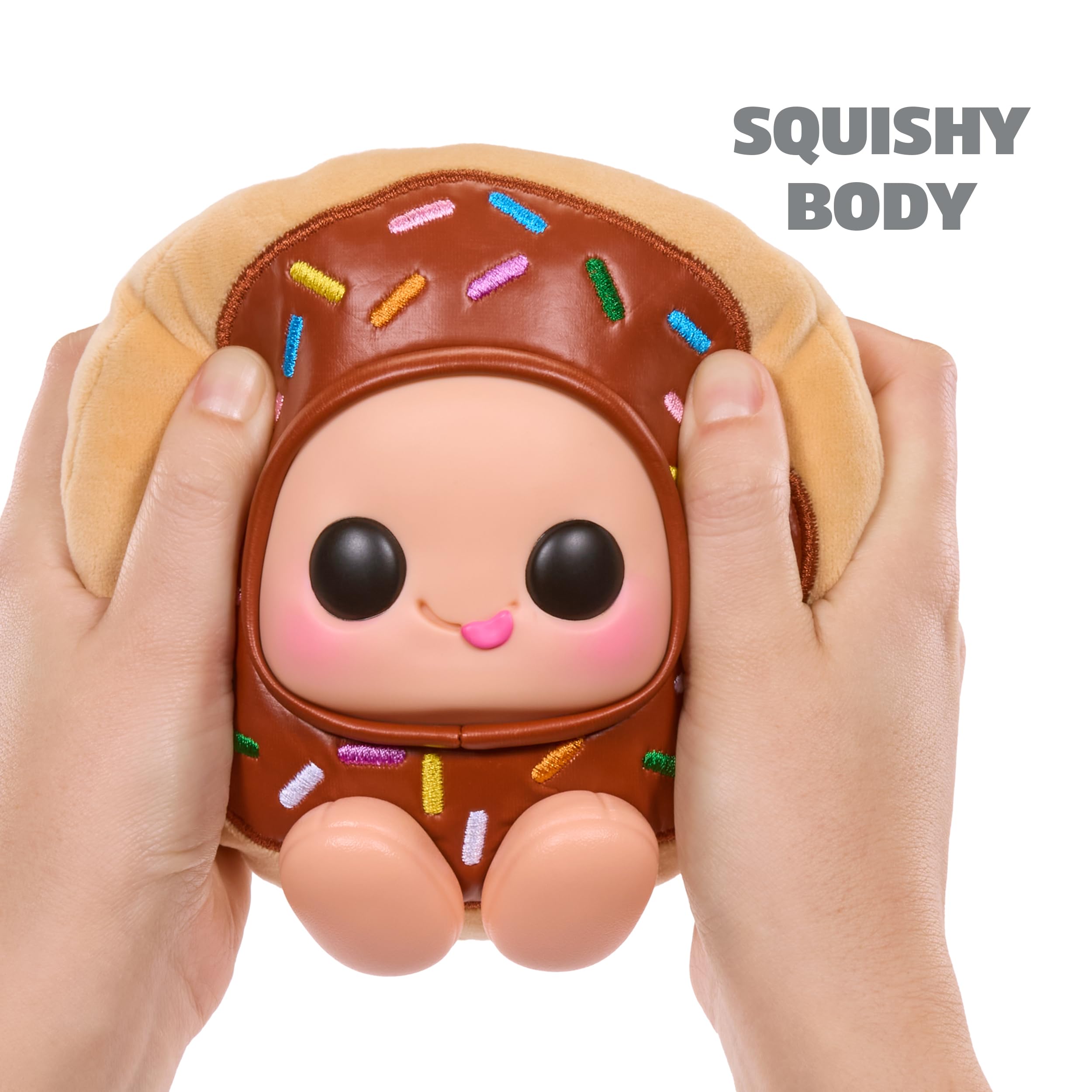 Hyojo Krispy Kreme Doughnuts Series, Blind Box Collectible Plush, Limited Edition Toy Gift for All Ages, 3 to Collect, Chocolate & Strawberry Iced, and Original Glazed with a Signature Hat - Image 5
