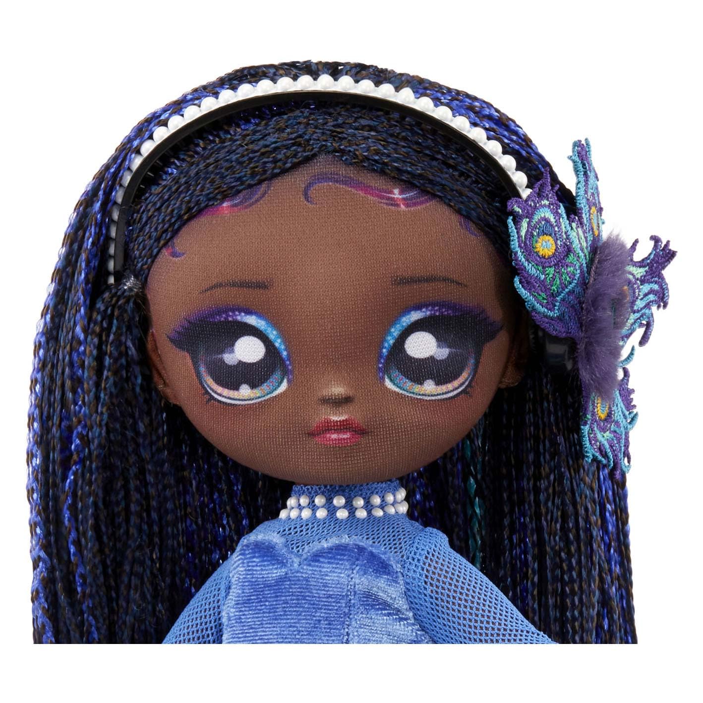 Na Na Na Surprise Teens 11" Fashion Doll Queenie Plume, Soft, Poseable, Black Hair, Peacock-Inspired Outfit & Accessories, Gift for Kids, Toy for Girls & Boys Ages 5 6 7 8+ Years - Image 5