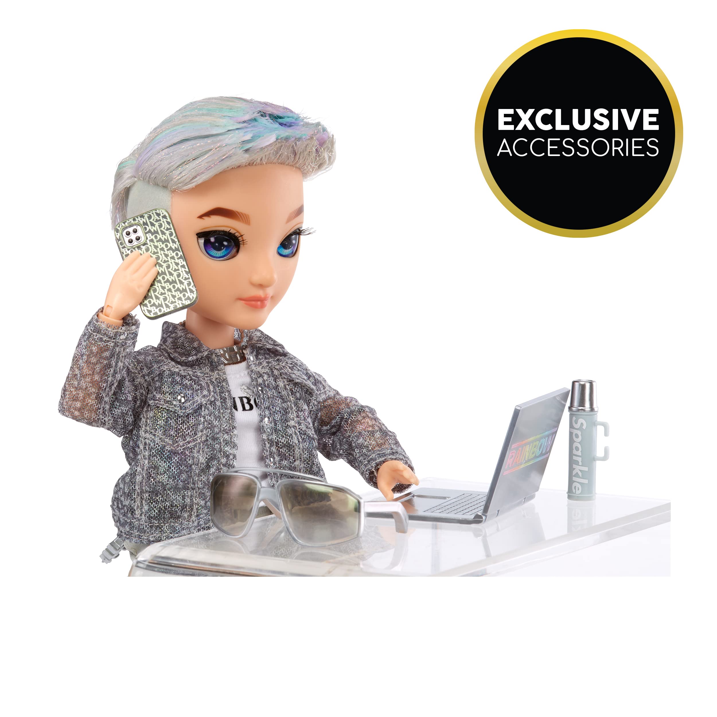 Rainbow High Aidan- Purple Boy Fashion Doll. Fashionable Outfit & 10+ Colorful Play Accessories. Great Gift for Kids 4-12 Years Old and Collectors. - Image 5