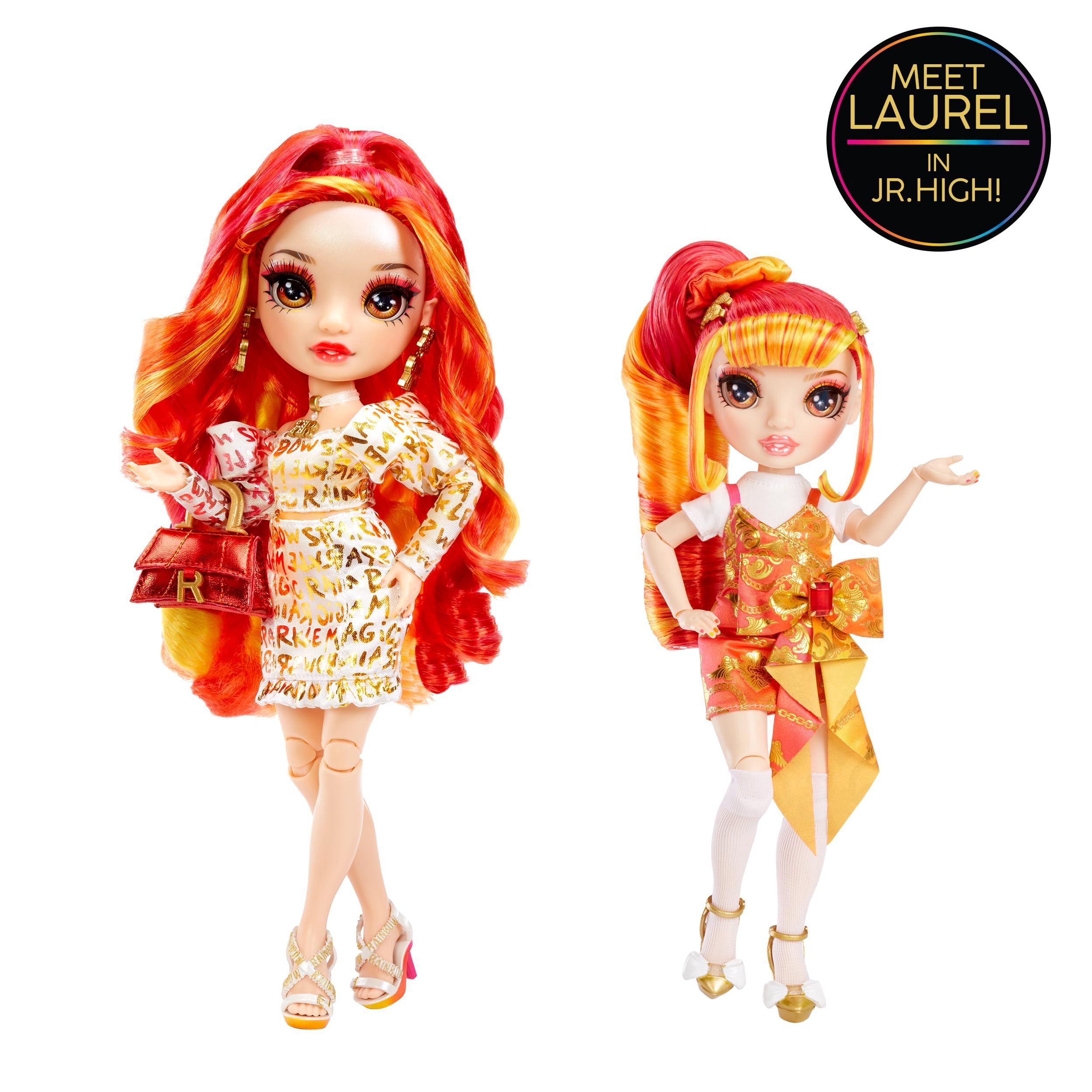 Rainbow High Junior High Special Edition Laurel De’Vious - 9" Red and Orange Posable Fashion Doll with Accessories and Open/Close Soft Backpack. Great Toy Gift for Kids Ages 4-12 - Image 4