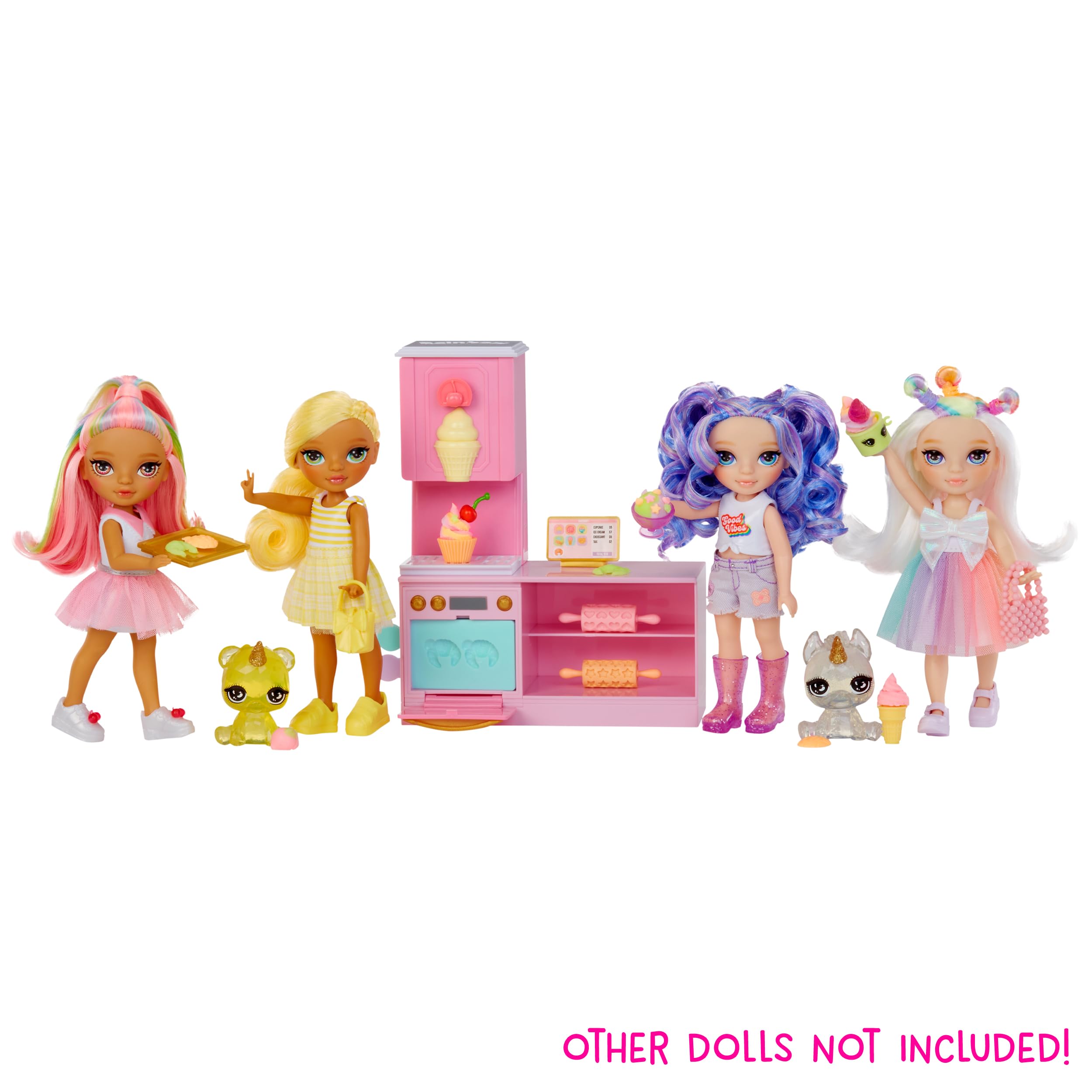 Rainbow High Littles Dessert Shop Playset + Small Doll (Pink 5.5”), Make Ice Cream and Sweets, Kids Gift 4+ - Image 6