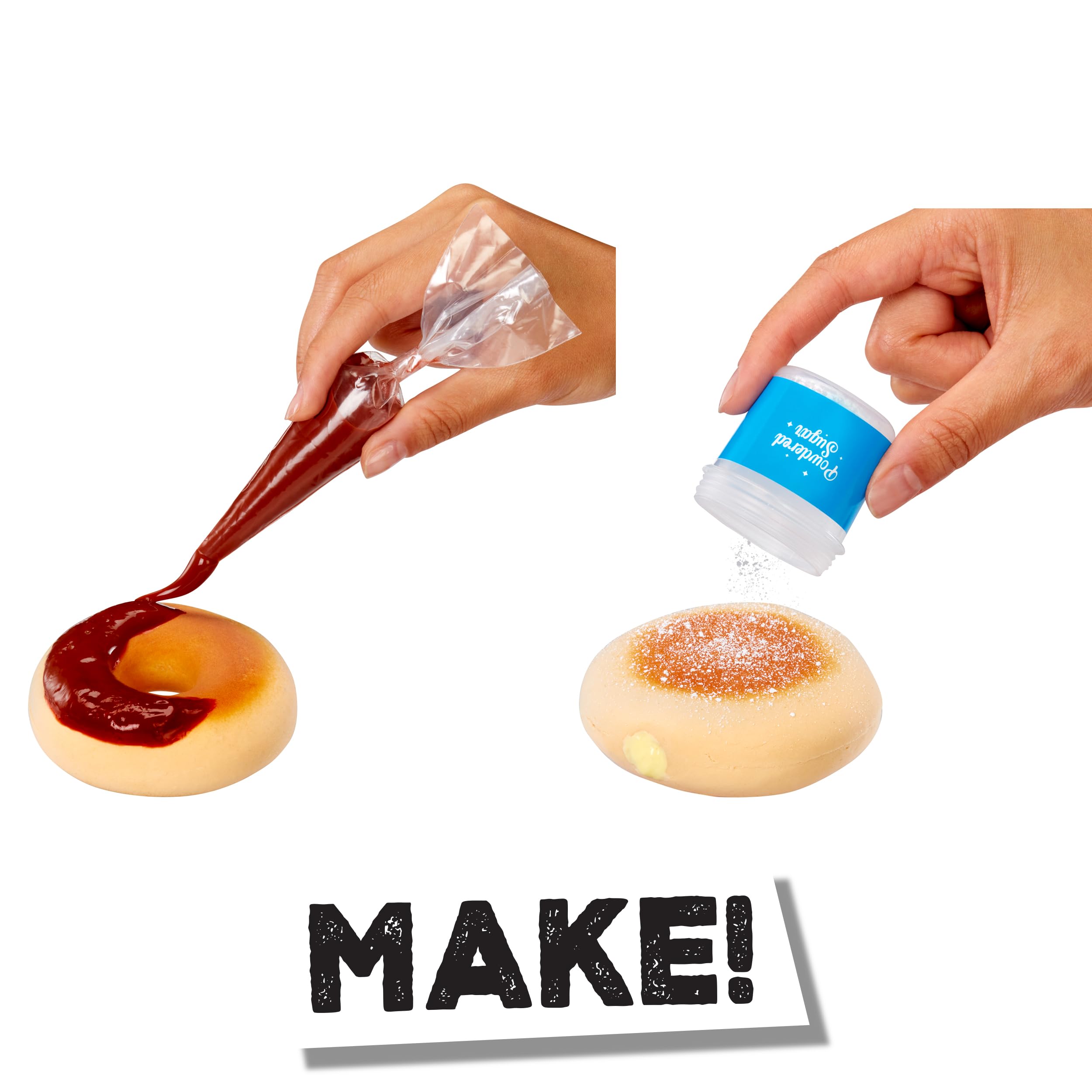Slime Life Choco Icing Round & Cream Filled Donuts DIY Slime Kit - Unboxing Ingredients to Make, Smash, and Stretch Your Food Slime, Ages 8+ - Image 4