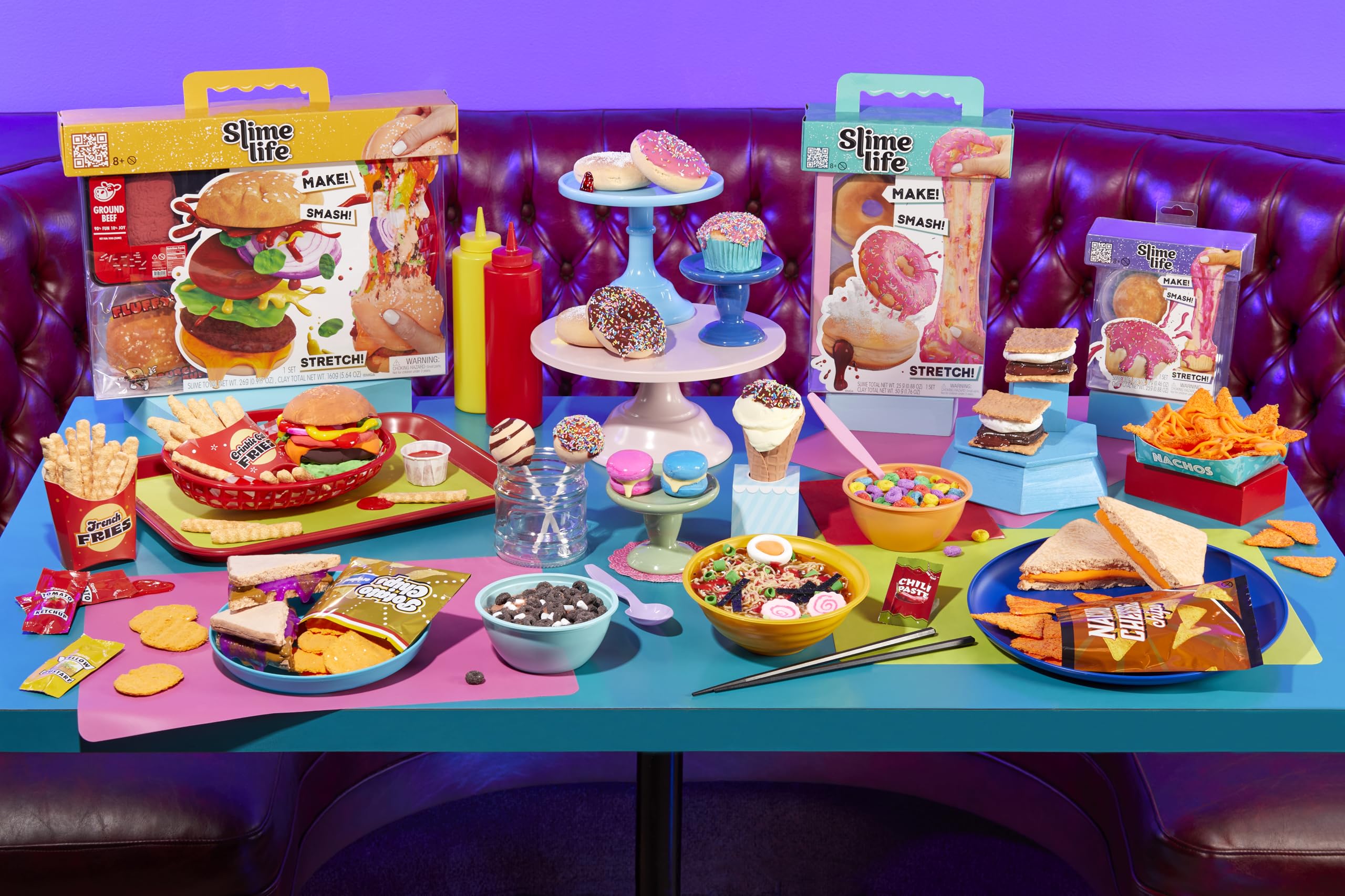 Slime Life Cheeseburger DIY Slime Kit - Unboxing Ingredients to Make, Smash, and Stretch Your Food Slime, Ages 8+ - Image 7